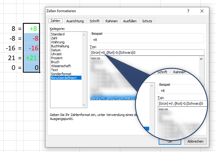 Excel Zahlen formatieren2