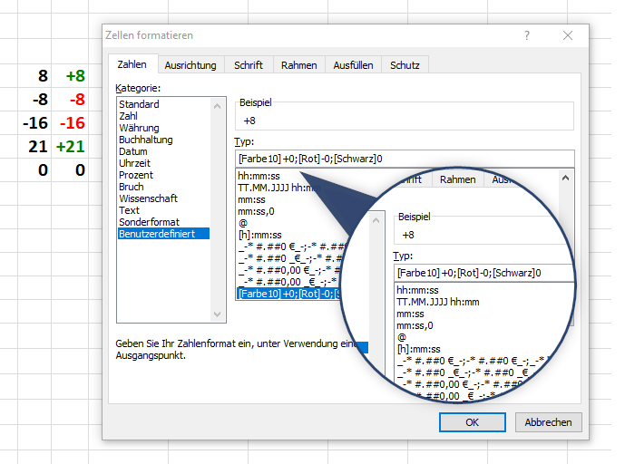 Excel Zahlen formatieren3